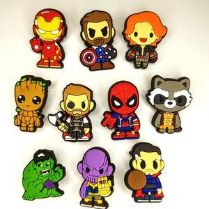 Marvel Avengers Croc Charms Superhero Characters Set of 10